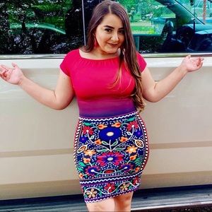 mexican fitted dresses
